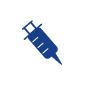 Icon Spritze, symbolisch für Impfungen