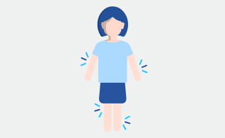 Patientin, die Schwellungen an Armen und Beinen hat