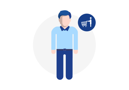 HPP Patient, der Probleme mit alltäglichen Aufgaben, wie z.B. Einkaufen hat.