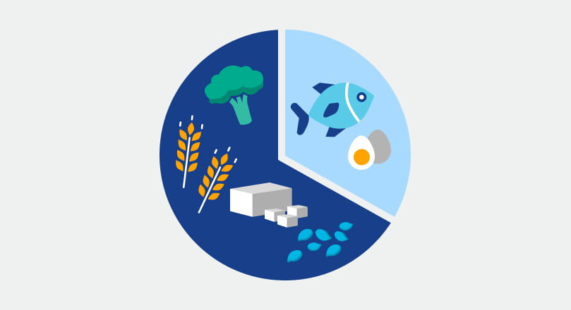 Reduzierte Aufnahme von tierischen Eiweissen