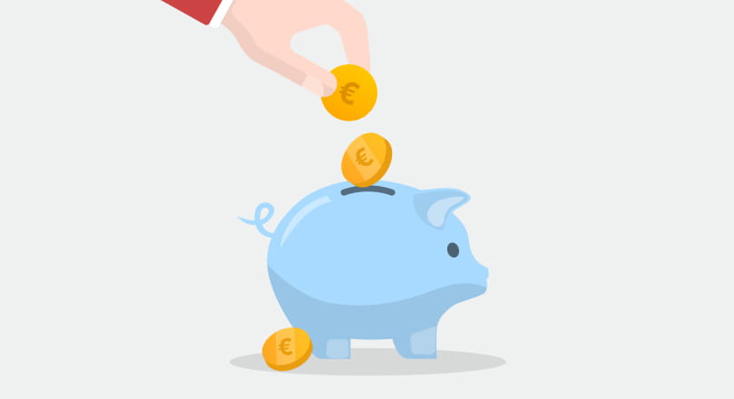 Sparschwein - symbolisch für Erwerbsminderungsrente