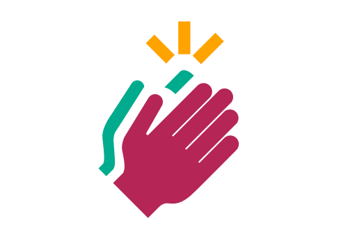 Klatschende Hände - symbolisch für das Loben jedes Fortschritts